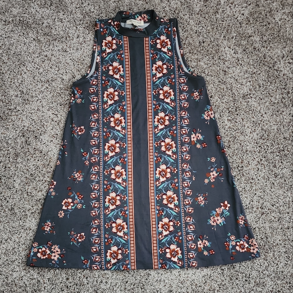 Women's a-line flowered dress